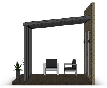 Preview: Überdachung mit VSG 8,76 mm klar, 9 x 3 m